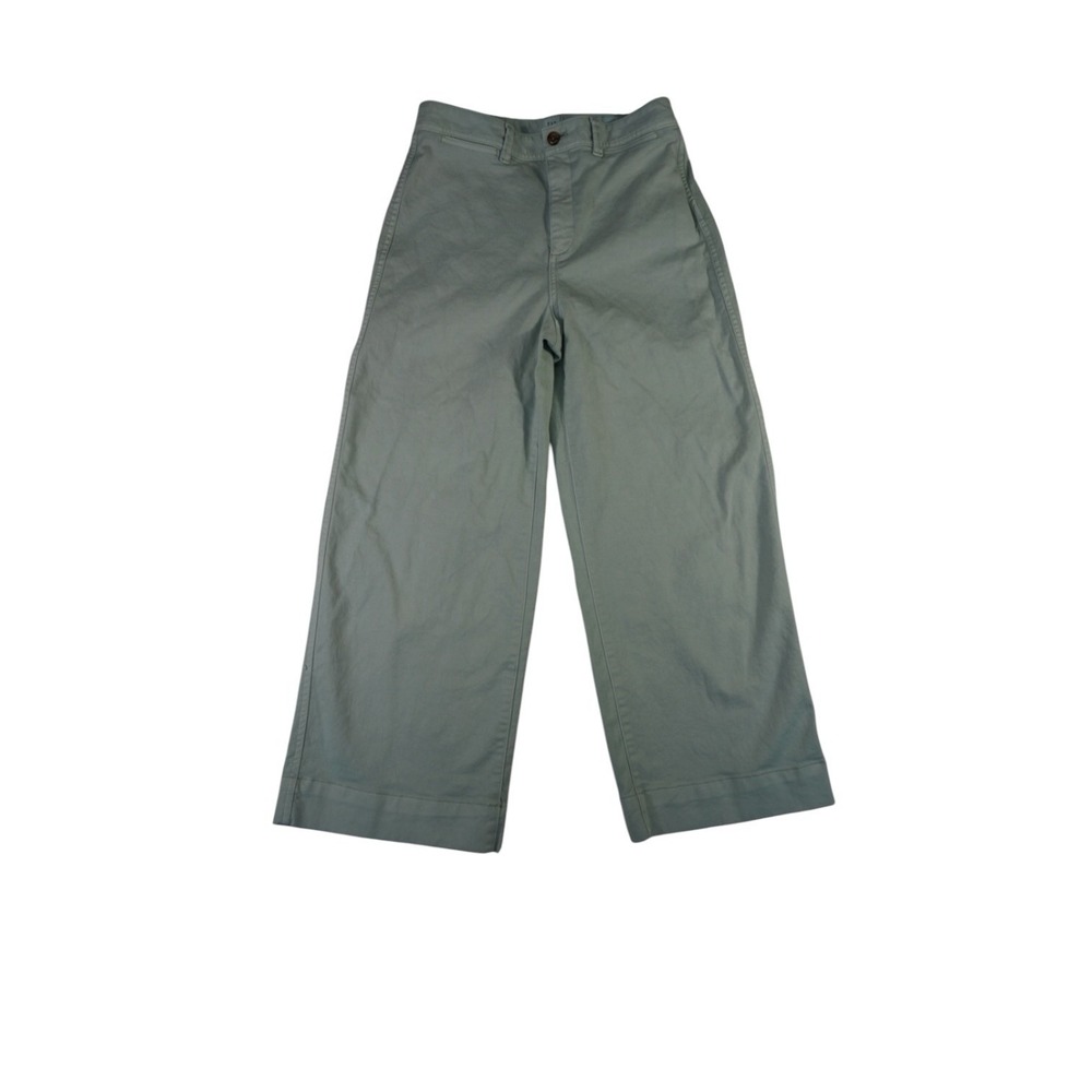 GAP High Rise Wide-Leg Crop Pants Women's Size 6 Mint Green Cropped Casual Pants